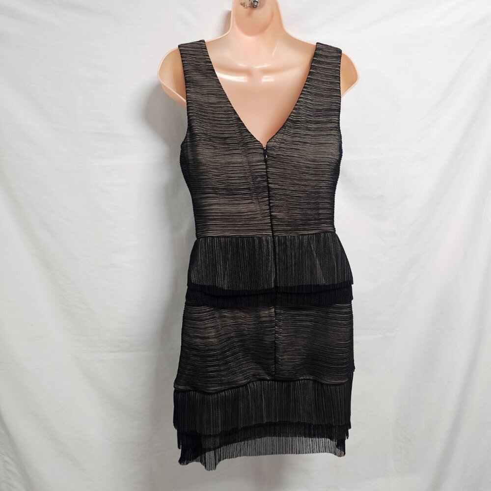 BCBG MaxAzria Sven Sleeveless Mini Dress Women Size M Black Lined Mesh - Picture 7 of 15